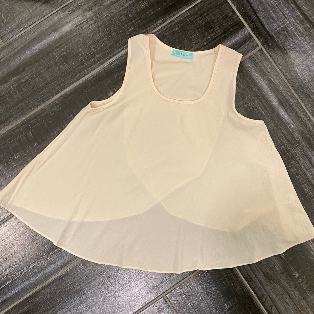 Chris and Carol Tank Top In Cream Size L
